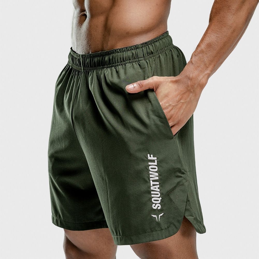 SquatWolf Green Shorts